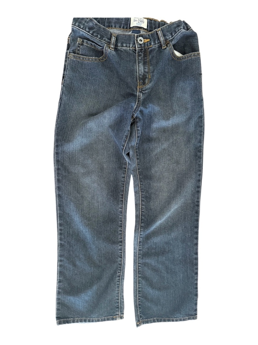 The Children’s Place Boys Jeans Size 10 Bootcut Adjustable Elastic Waist Denim